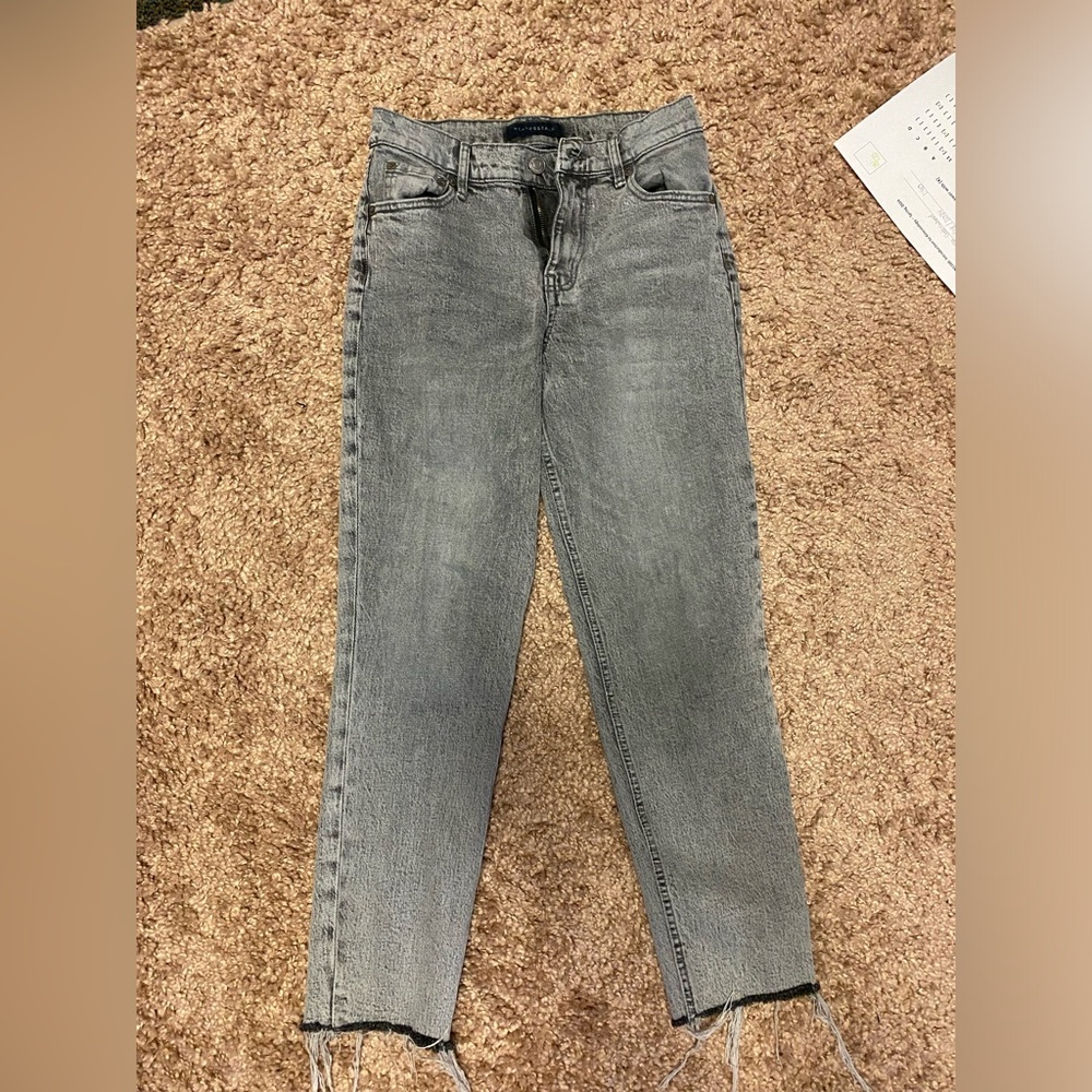 Aeropostale Gray High Rise Mom Jeans